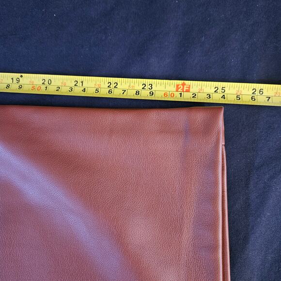 BlankNYC Brown When Its Love Faux Leather Wide Leg Pull On Pants Size S NWT Crop - Picture 12 of 12